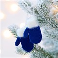 Подвеска на елку «Вьюжка», варежки, синяя 19261.40