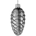 Елочная игрушка «Шишка», серая (графит) 15859.10