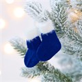 Подвеска на елку «Вьюжка», носочки, синяя 19262.40