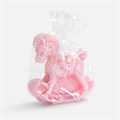 Свеча фигурная «Лошадка-качалка», розовая 20333.15
