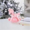 Свеча фигурная «Лошадка-качалка», розовая 20333.15