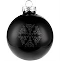 Елочный шар Finery Gloss, 10 см, глянцевый черный 17664.30