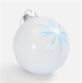 Елочный шар Finery Gloss, 10 см, глянцевый белый 17664.60