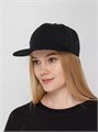 Бейсболка Snapback с прямым козырьком, черная 15948.30