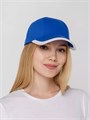 Бейсболка Honor, ярко-синяя с белым кантом 15150.44