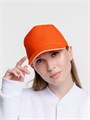 Бейсболка Classic, оранжевая с белым кантом 15848.20