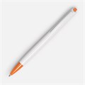 Ручка шариковая Tick, белая с оранжевым 15906.62