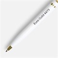 Ручка шариковая Euro Gold, белая 4475.60