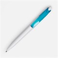 Ручка шариковая Bento, белая с голубым 4708.44