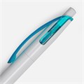Ручка шариковая Bento, белая с голубым 4708.44