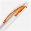 Ручка шариковая Bento, белая с оранжевым 4708.62