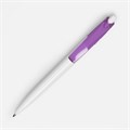 Ручка шариковая Bento, белая с фиолетовым 4708.67