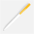 Ручка шариковая Pin, белая с желтым 5522.68