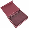 Коробка Duo под ежедневник и ручку, бордовая 1639.55