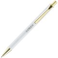 Ручка шариковая Lobby Soft Touch Gold, белая 18324.60