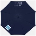 Зонт наоборот складной Futurum со светоотражающим кантом, темно-синий 15844.40