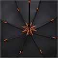 Зонт-трость Hidecolor с цветными спицами, черный с оранжевым 18579.20