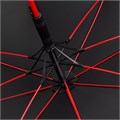 Зонт-трость с цветными спицами Color Style, красный с черной ручкой 64716.50
