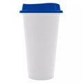 Стакан с крышкой Color Cap White, белый с синим 20997.40