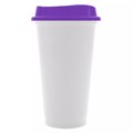 Стакан с крышкой Color Cap White, белый с фиолетовым 20997.70