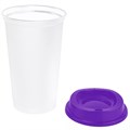 Стакан с крышкой Color Cap White, белый с фиолетовым 20997.70