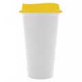 Стакан с крышкой Color Cap White, белый с желтым 20997.80