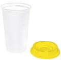 Стакан с крышкой Color Cap White, белый с желтым 20997.80