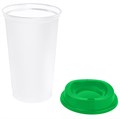 Стакан с крышкой Color Cap White, белый с зеленым 20997.90