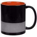 Кружка-хамелеон On Display, глянцевая, черная с оранжевым 22407.20