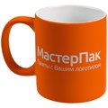 Кружка Promo Soft с покрытием софт-тач, оранжевая 14654.20