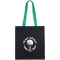 Холщовая сумка BrighTone, черная с зелеными ручками 10766.39