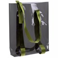 Шопер Clear Fest, прозрачный серый с зелеными ручками 15365.91