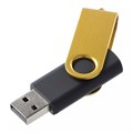 Флешка Twist Color, черная с желтым, 8 Гб 7537.38.8Гб