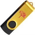 Флешка Twist Color, черная с желтым, 8 Гб 7537.38.8Гб